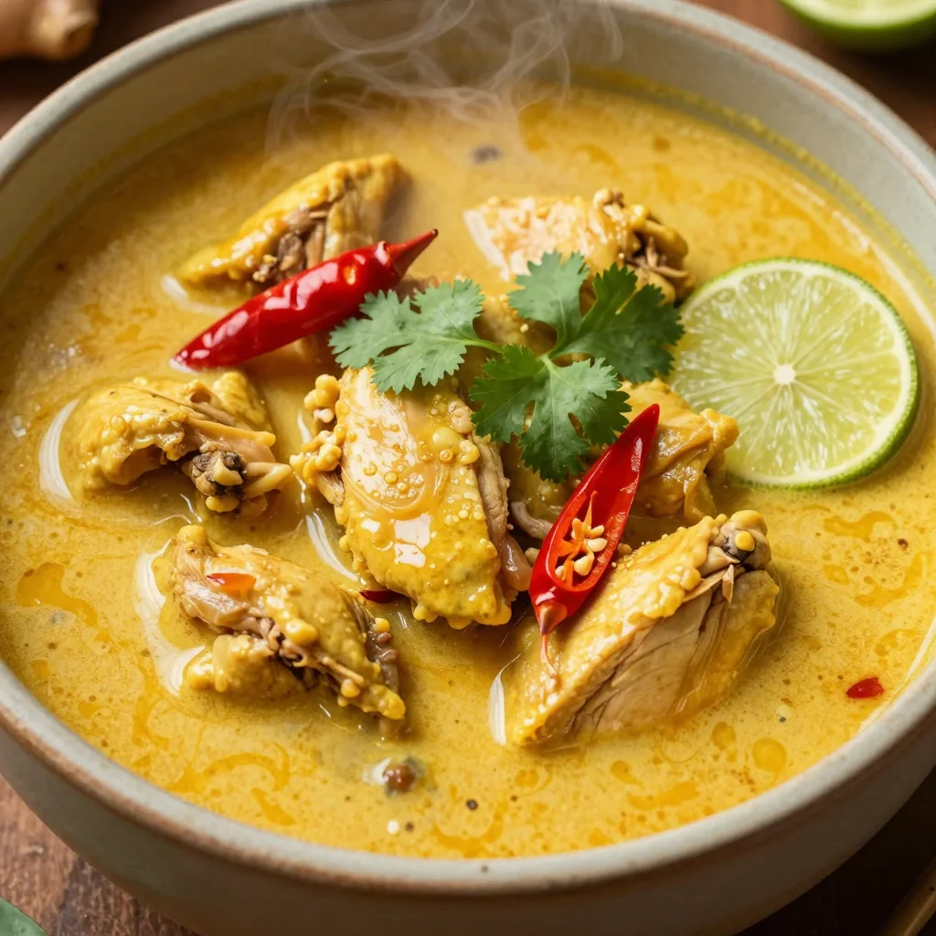Spicy Coconut Curry Chicken Soup For Winter