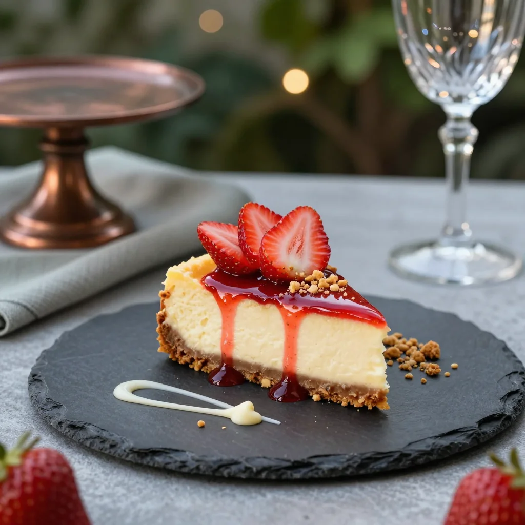 Strawberry Cheesecake with Graham Crust
