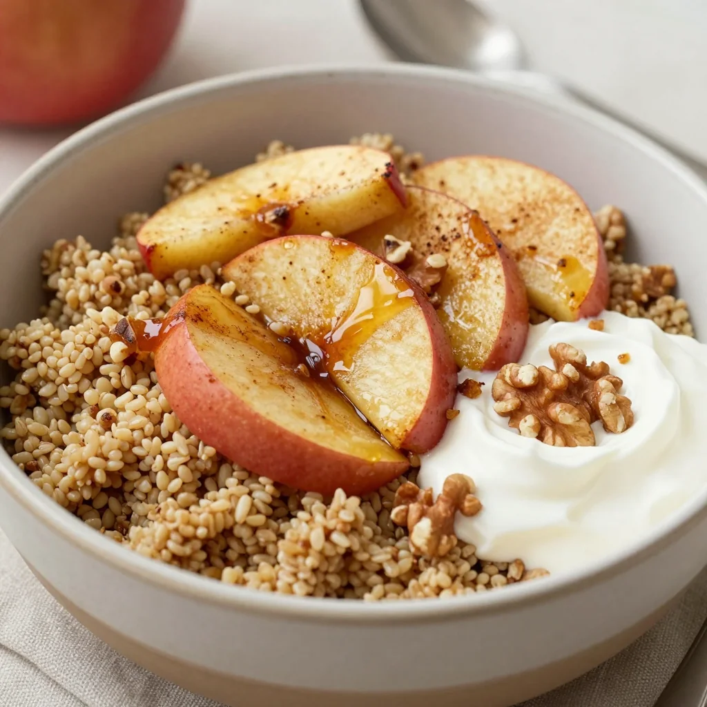 Warm Apple Cinnamon Quinoa Breakfast Bowl for Winter Mornings