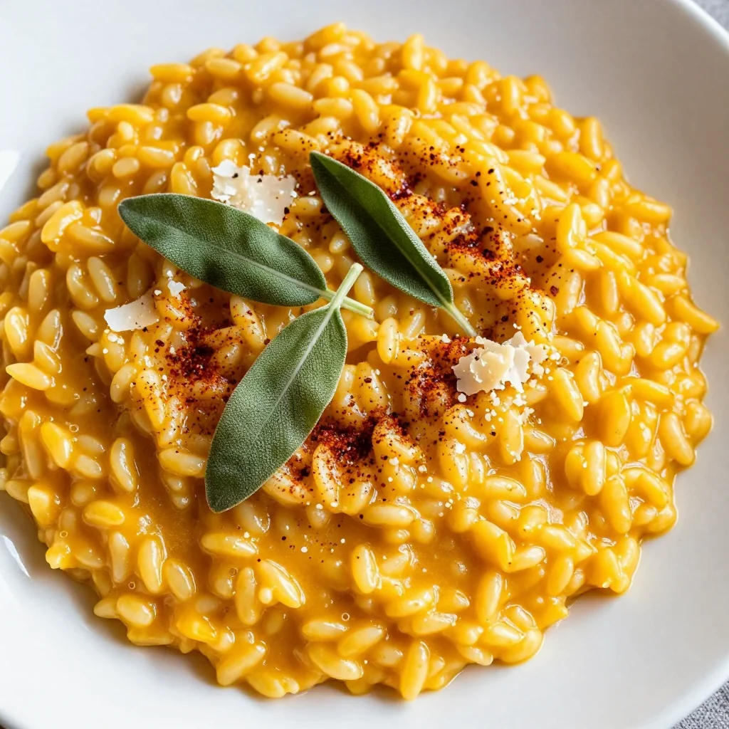 Creamy Butternut Squash Risotto With Crispy Sage Leaves