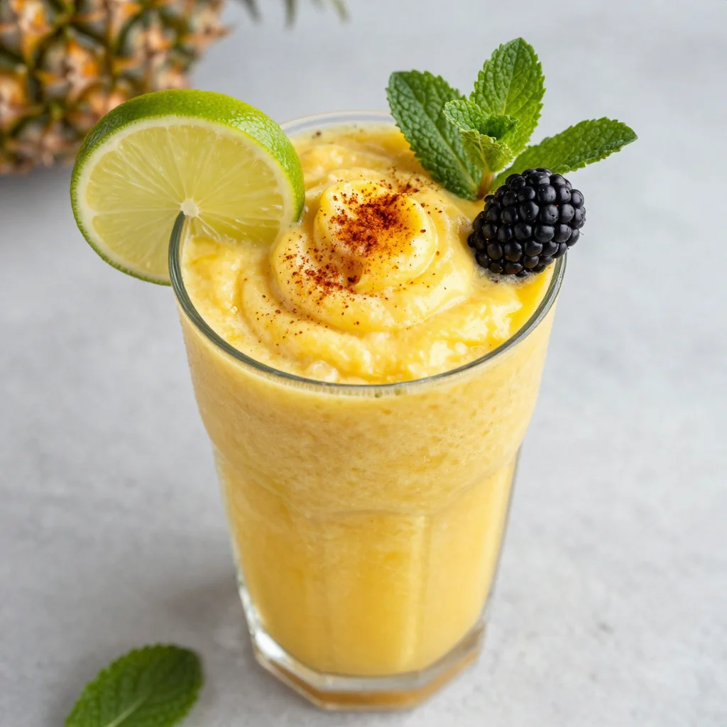 Spicy Pineapple Detox Smoothie For Digestive Health