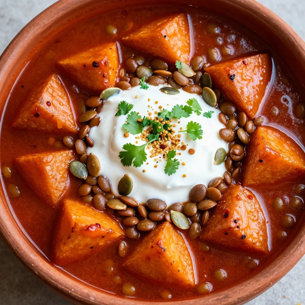 Pantry Clean-Out Spicy Lentil and Sweet Potato Stew