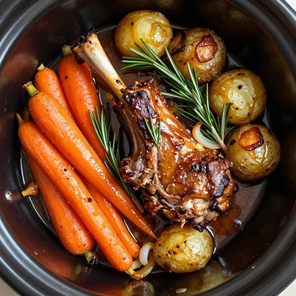 New Year's Day Slow Cooker Rosemary Roasted Lamb