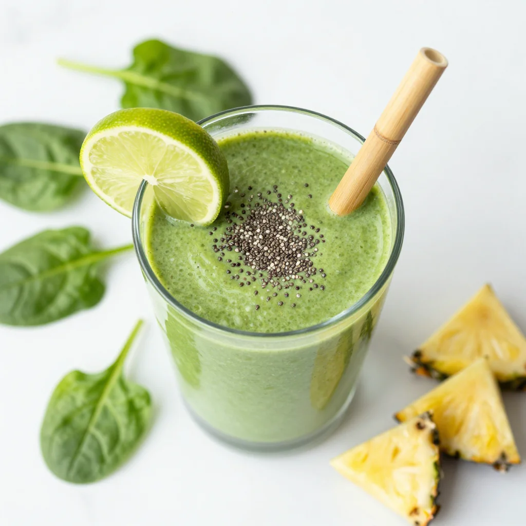 Tropical Green Detox Smoothie for Energy