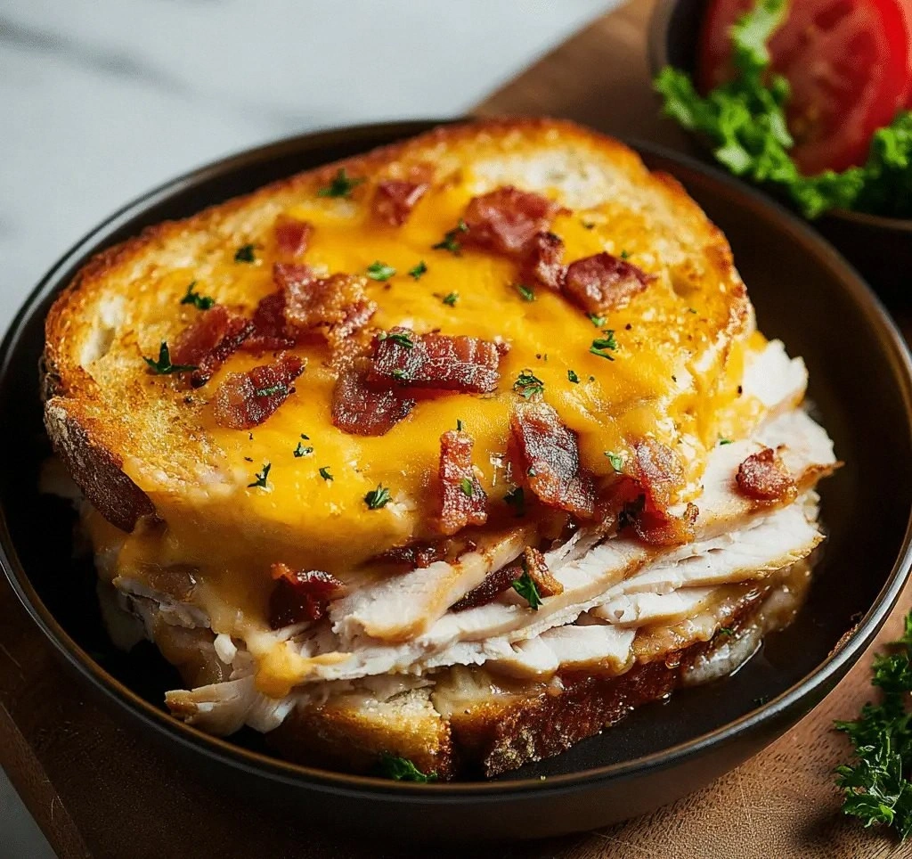 Cheddar & Bacon Turkey Melt on