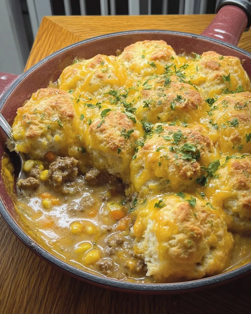Cheddar Bay Hamburger Casserole
