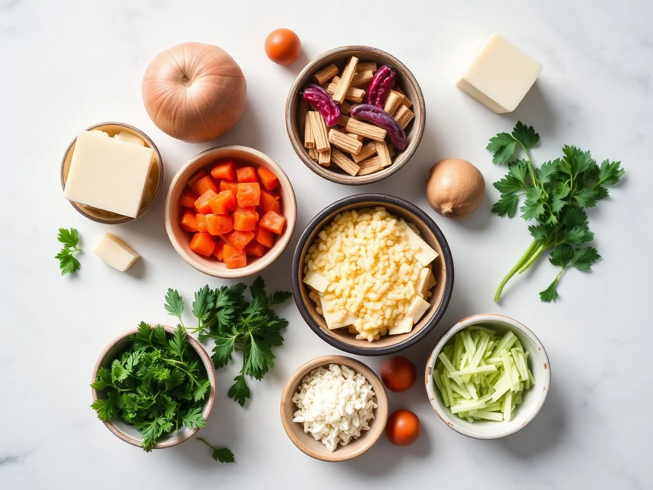 Ingredients for Cheese Strata