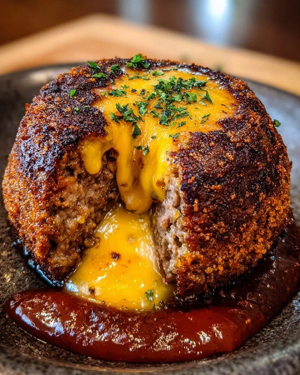 Cheeseburger Lava Cake Molten Melt