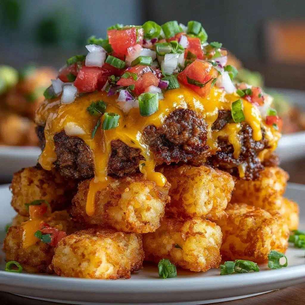 Cheeseburger Stuffed Tater Tot