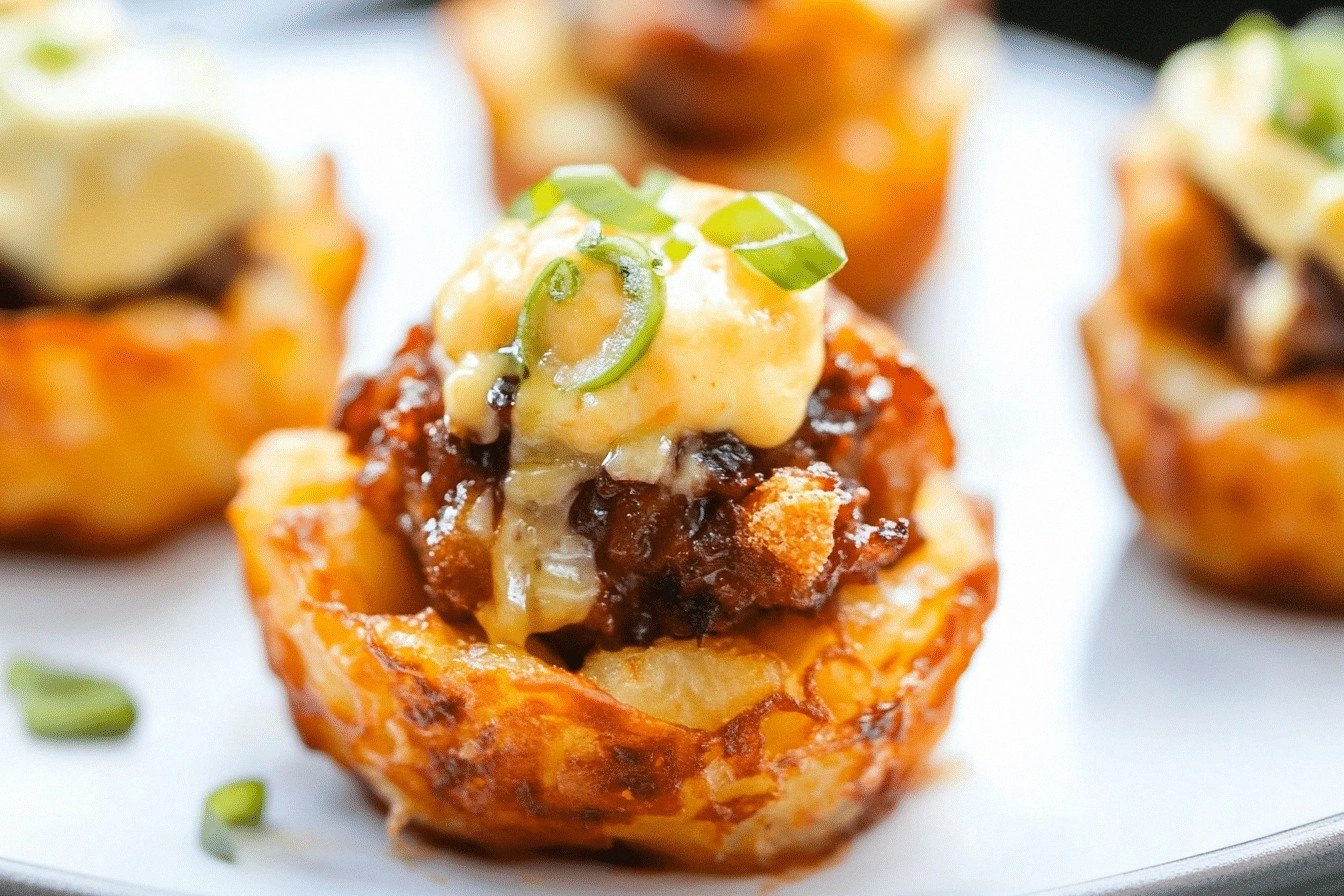 Cheeseburger Tater Tot Cups Re