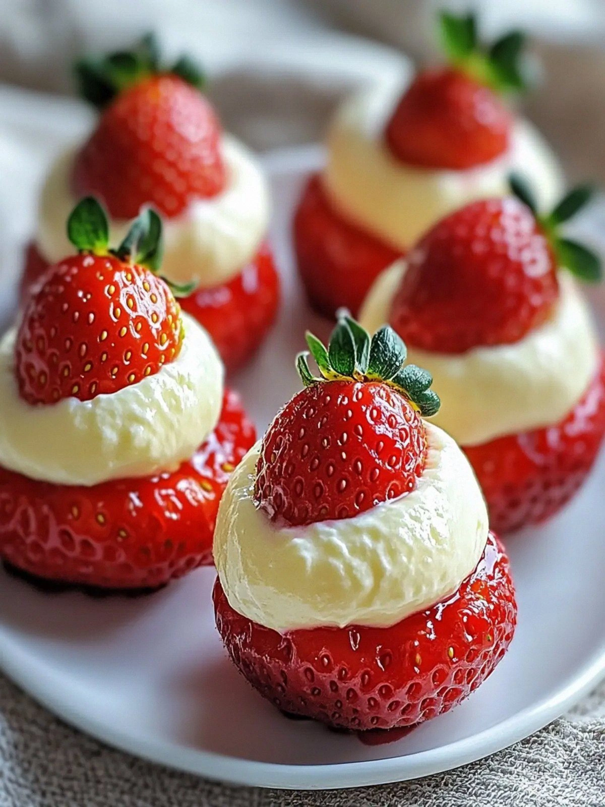 Cheesecake Stuffed Strawberrie