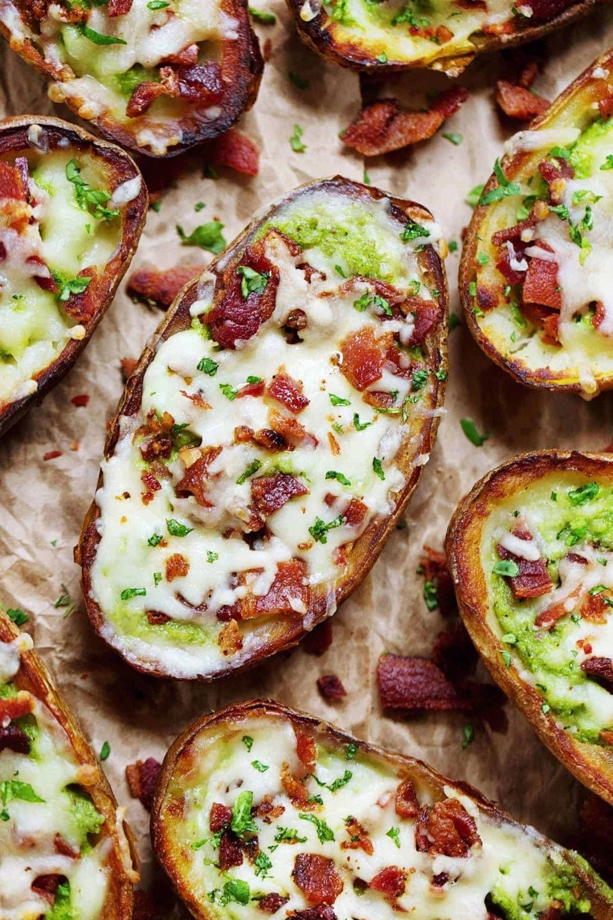 Cheesy Bacon & Kale Potato Ski
