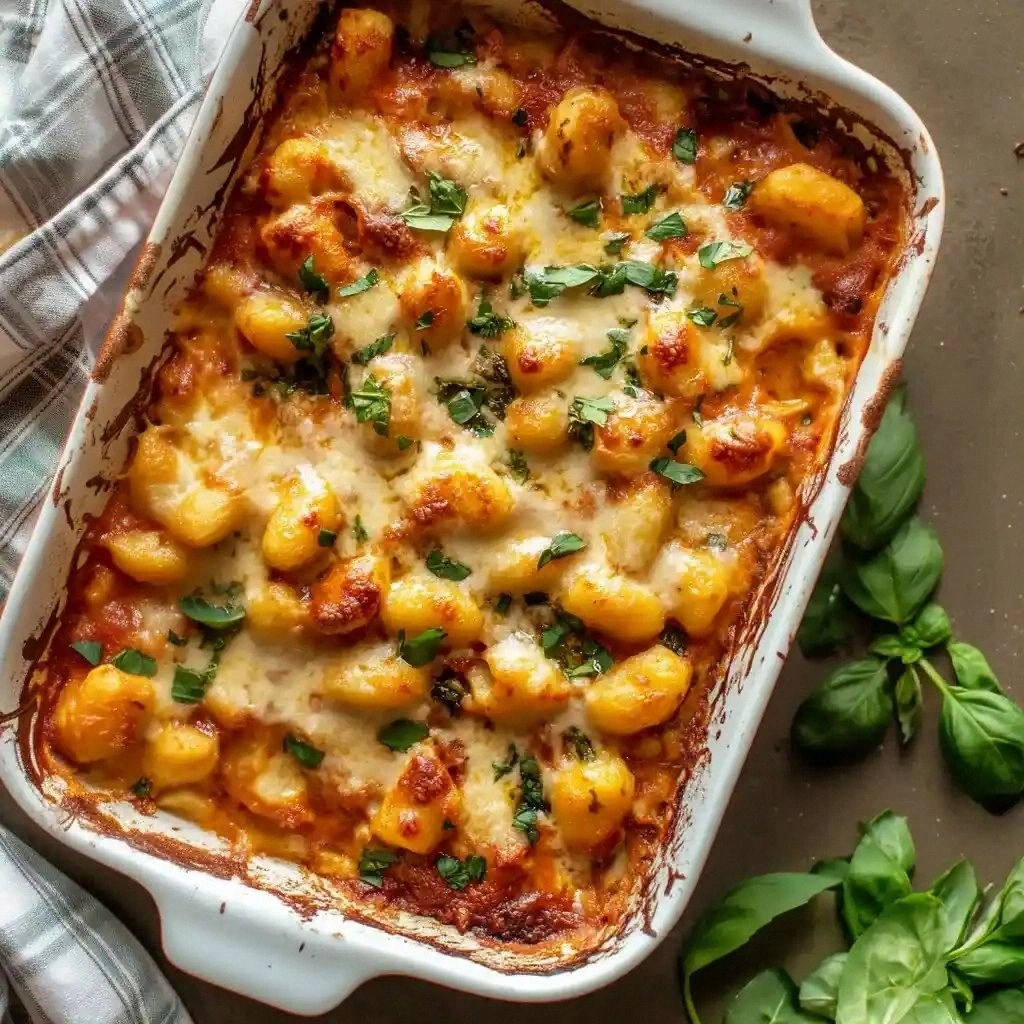 Cheesy Baked Gnocchi Casserole