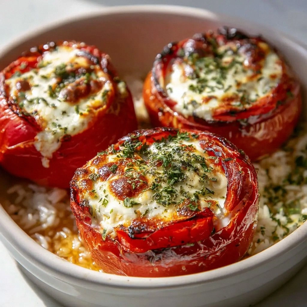 Cheesy Baked Stuffed Tomatoes: