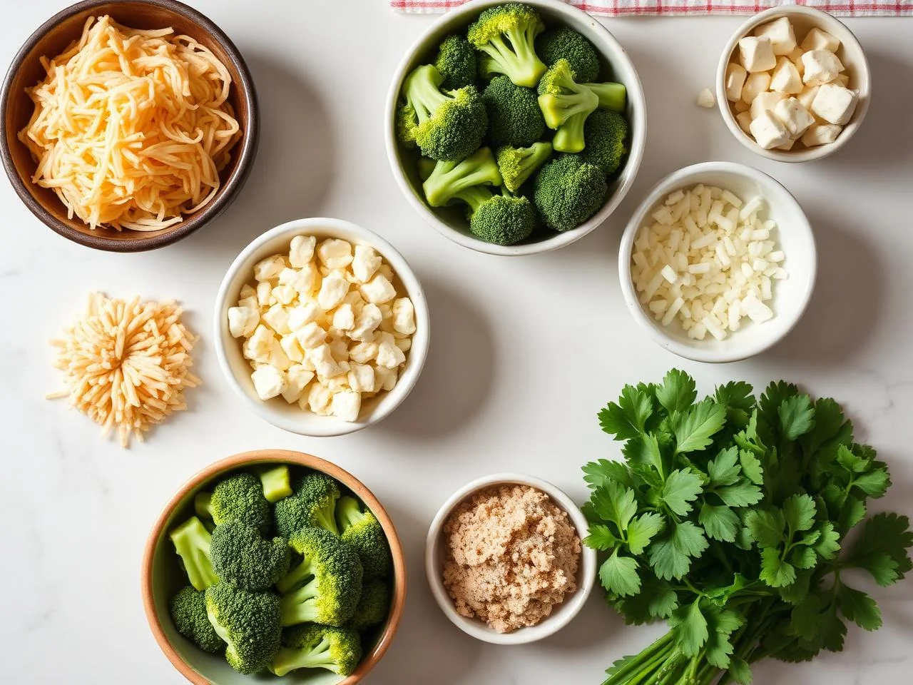 Ingredients for Cheesy Broccoli Casserole
