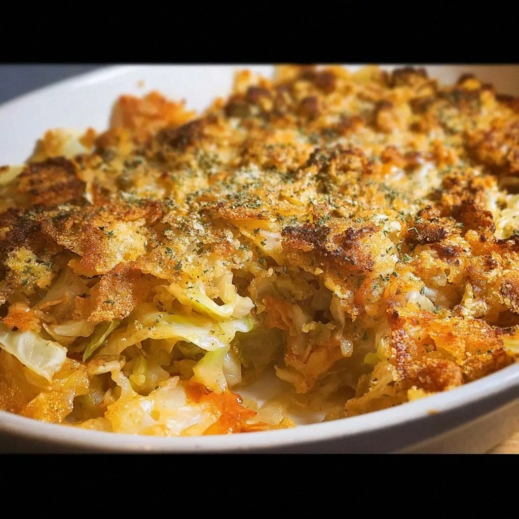 Cheesy Cabbage Casserole with 
