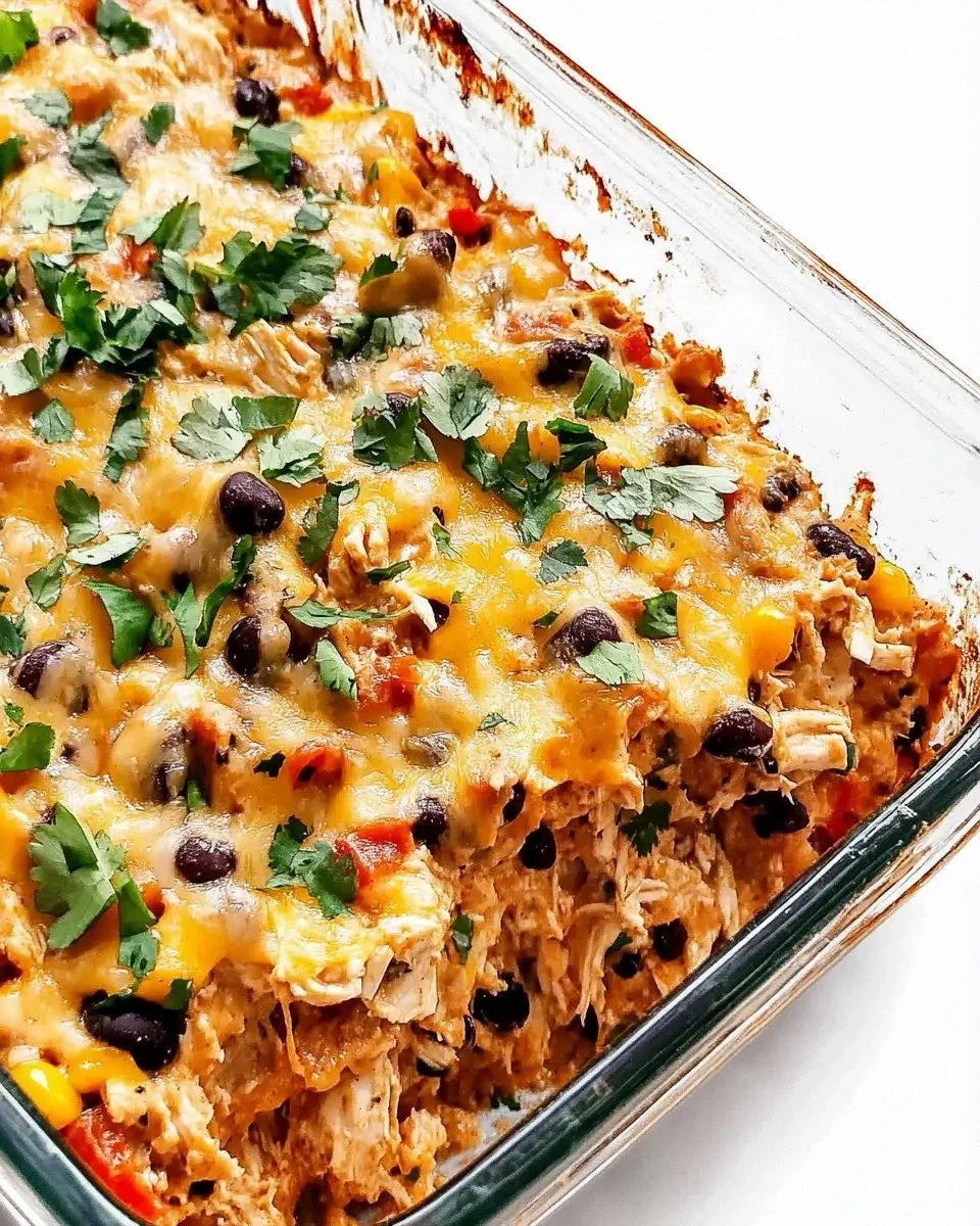 Cheesy Chicken Burrito Casserole is a family favorite!