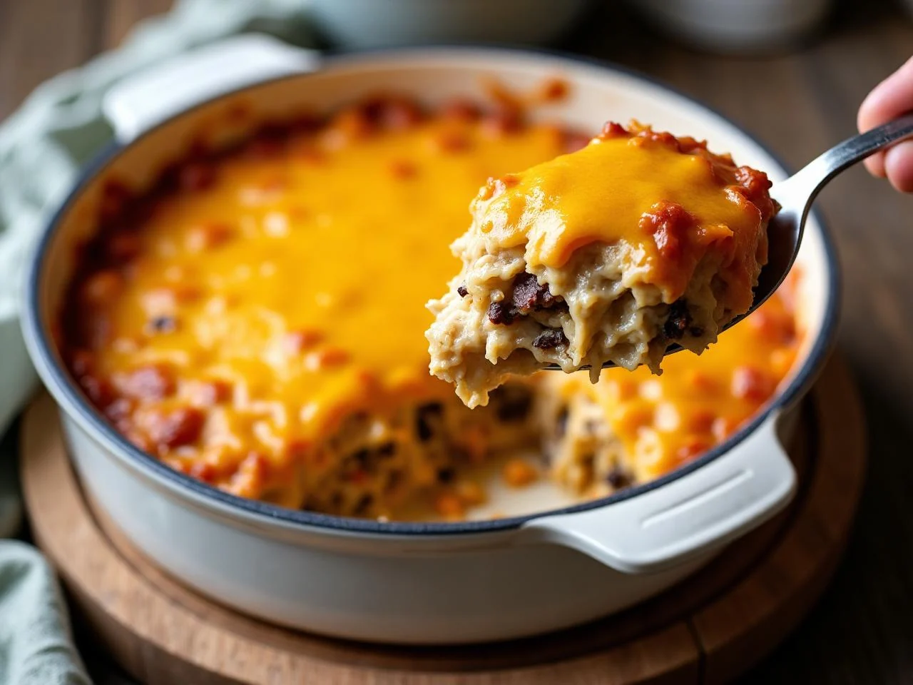 Cheesy Chicken Enchilada Casserole
