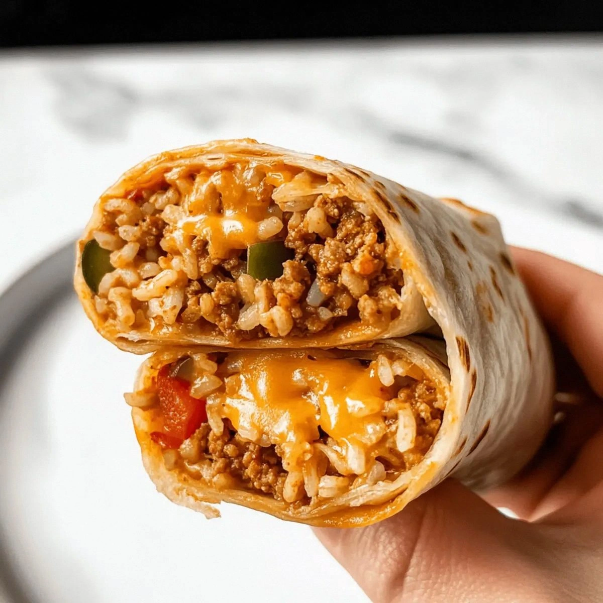 Cheesy Ground Chicken and Rice Burritos for Easy Weeknight Dinners