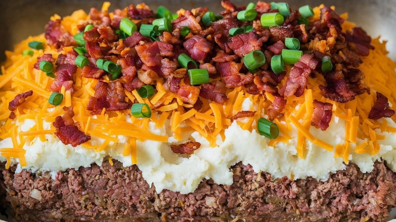 Cheesy Loaded Meatloaf Cassero