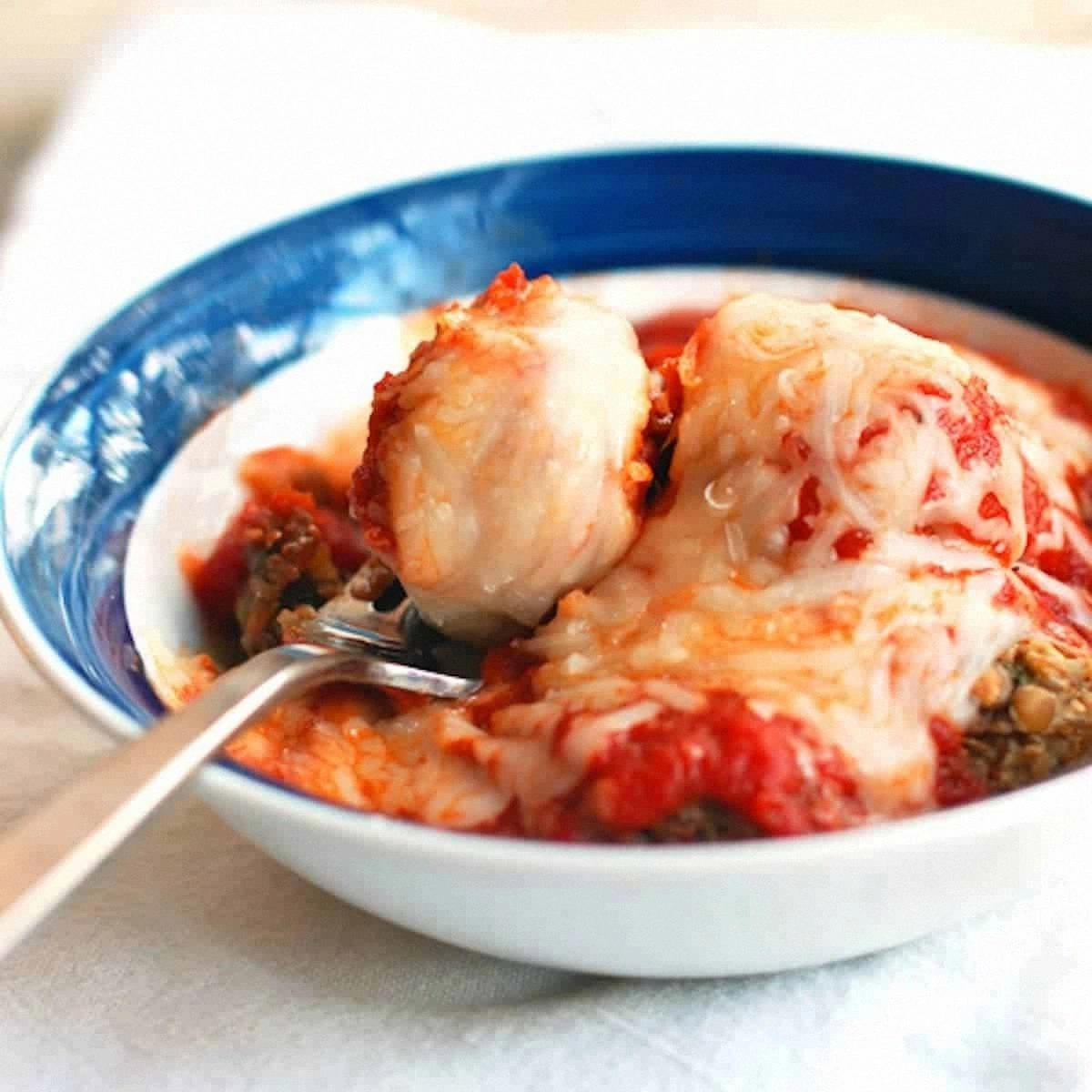 Cheesy Meatless Meatballs with