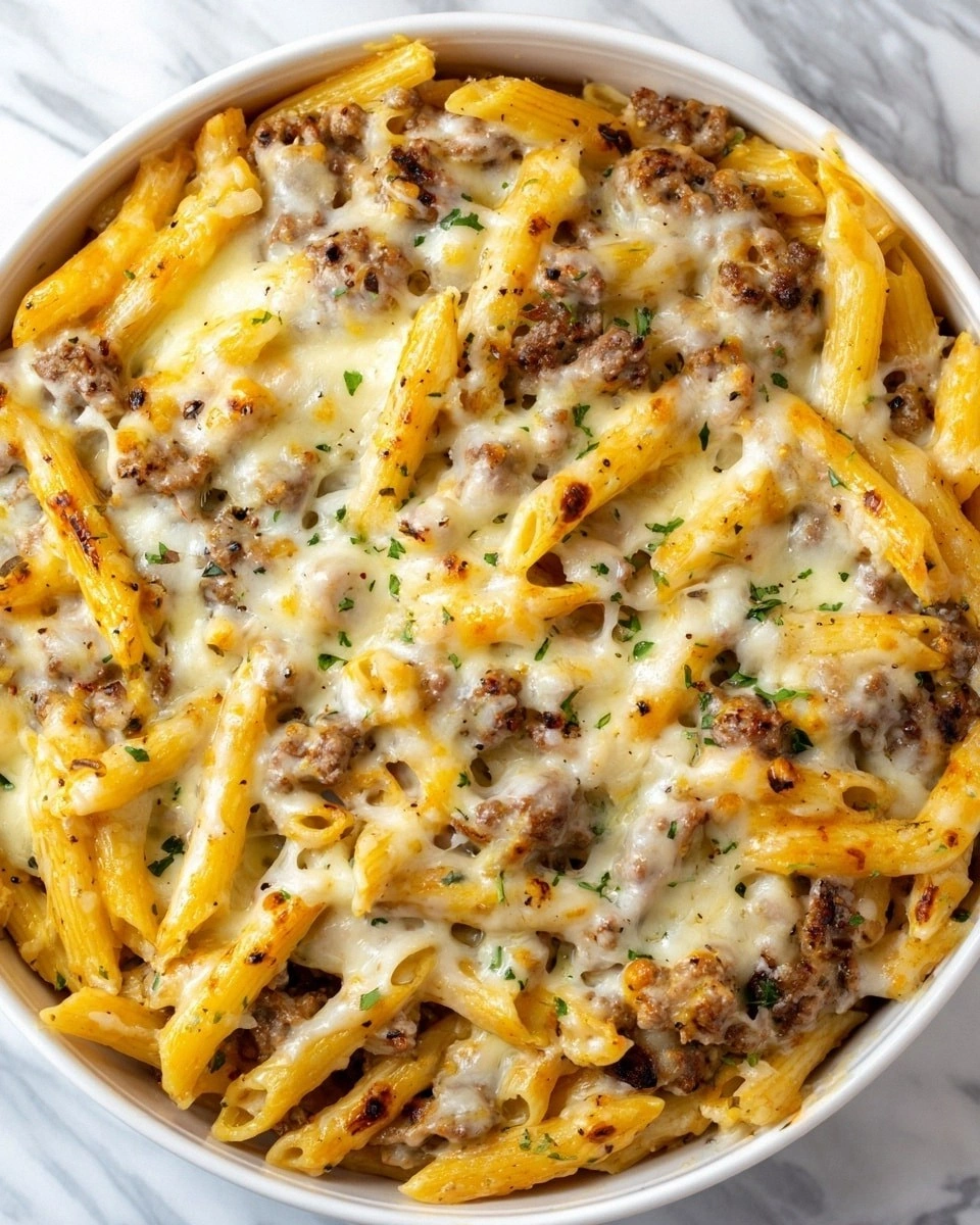 Cheesy Penne with Garlic Butte