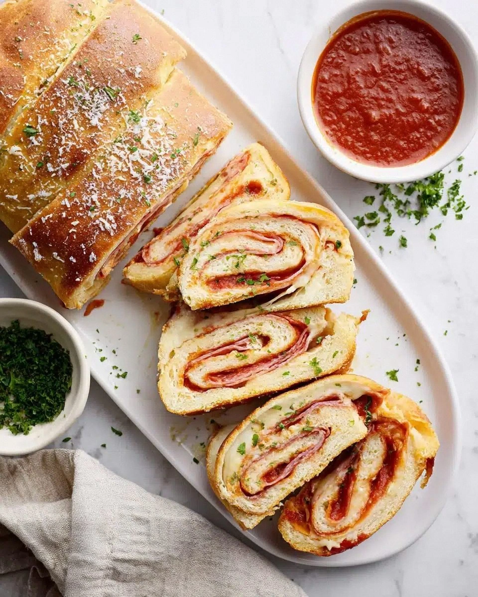 Cheesy Pepperoni Stromboli Rec