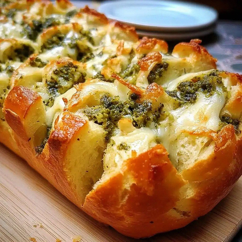 Cheesy Pesto Pull-Apart Bread 