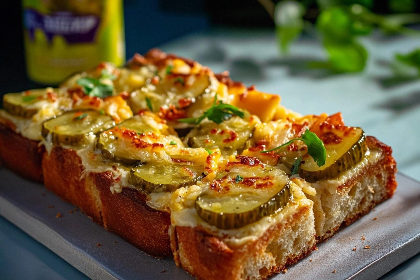 Cheesy Pickle Bread Loaded wit