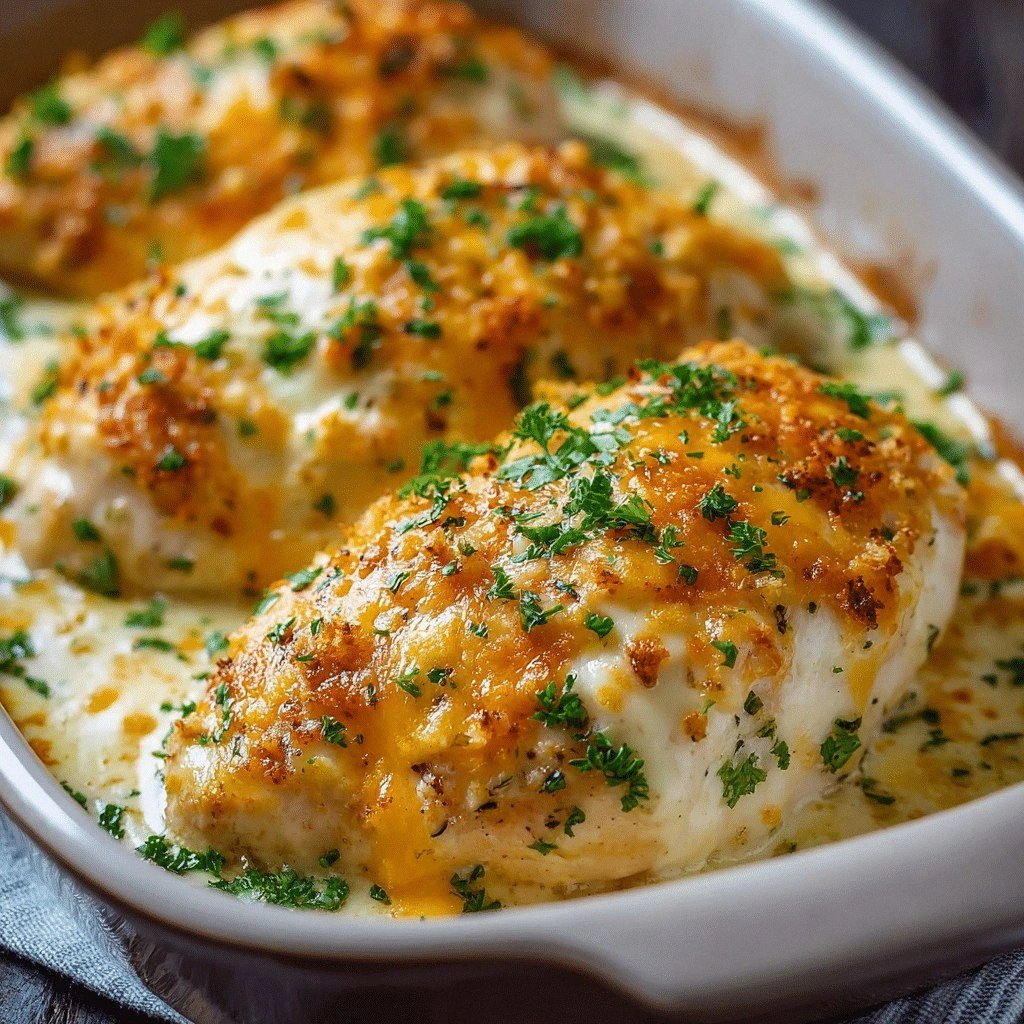 Cheesy Sour Cream Chicken Bake