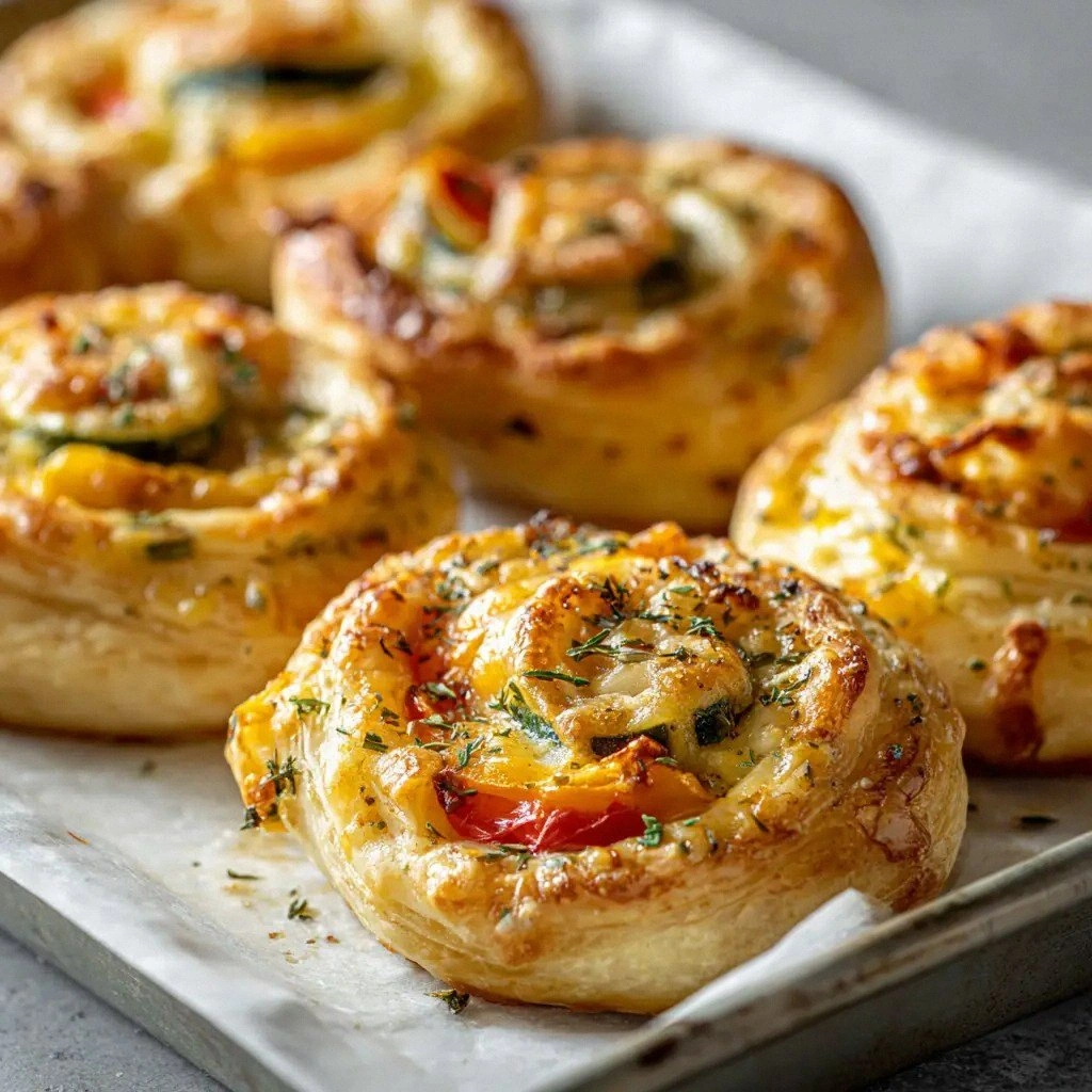 Cheesy vegetable puff pastry r