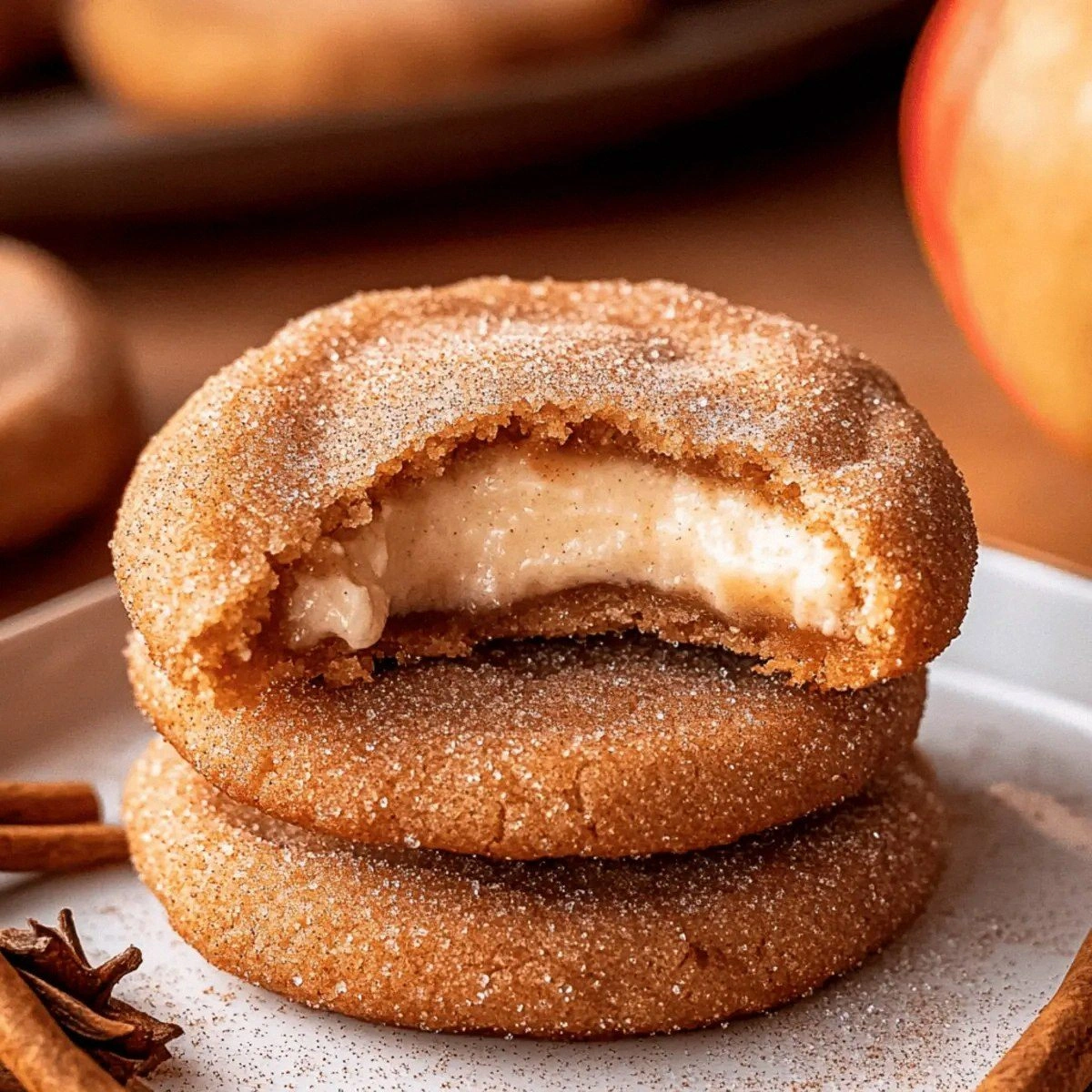 Chewy Apple Cider Cheesecake Cookies for Cozy Fall Days
