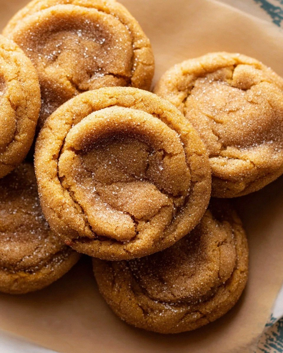 Chewy Pumpkin Snickerdoodle Cookies