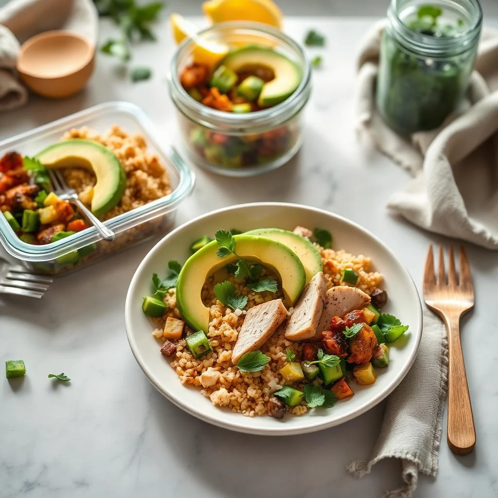 Chicken And Avocado Salad Bowl