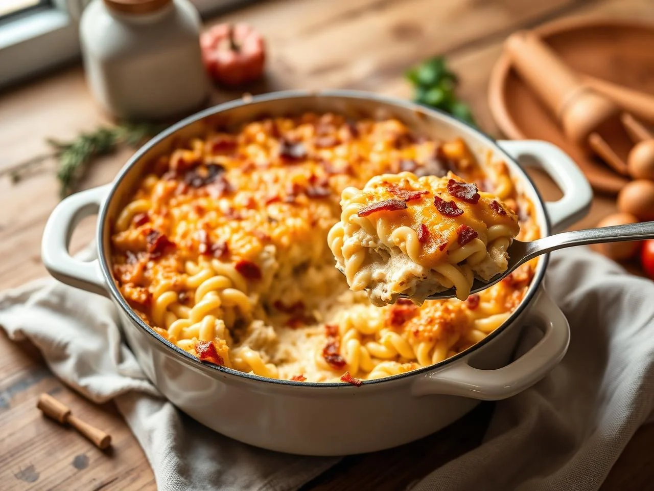 Chicken And Bacon Pasta Bake