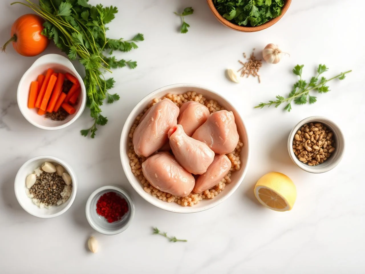 Ingredients for Chicken And Barley Stew