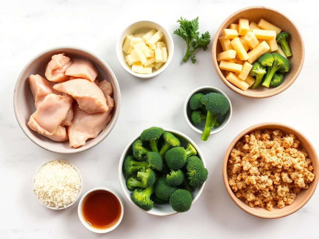 Ingredients for Chicken And Broccoli Bake