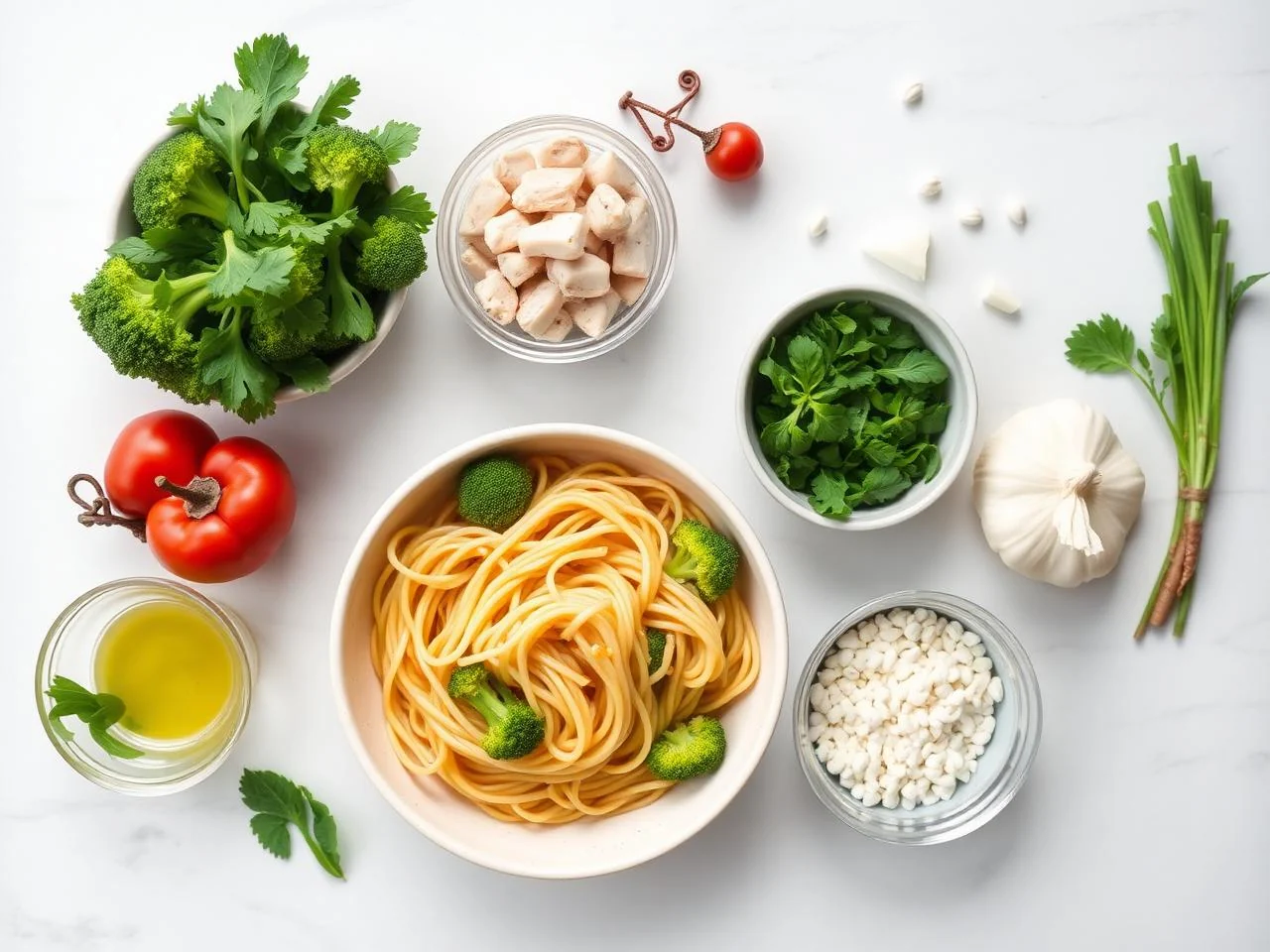 Ingredients for Chicken And Broccoli Pasta
