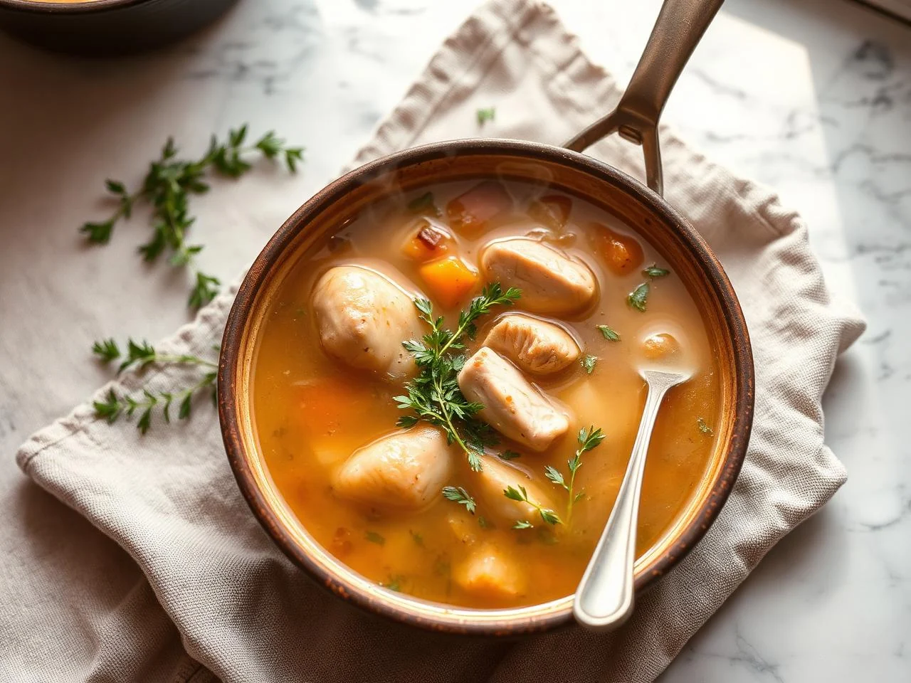 Chicken And Broth Soup