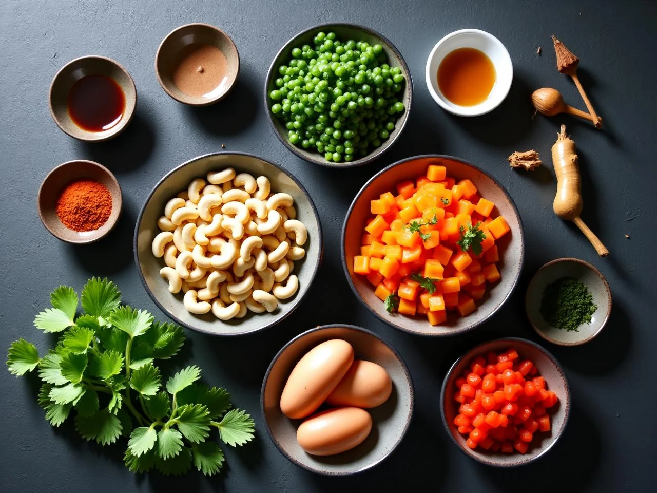 Ingredients for Chicken and Cashew Stir-Fry