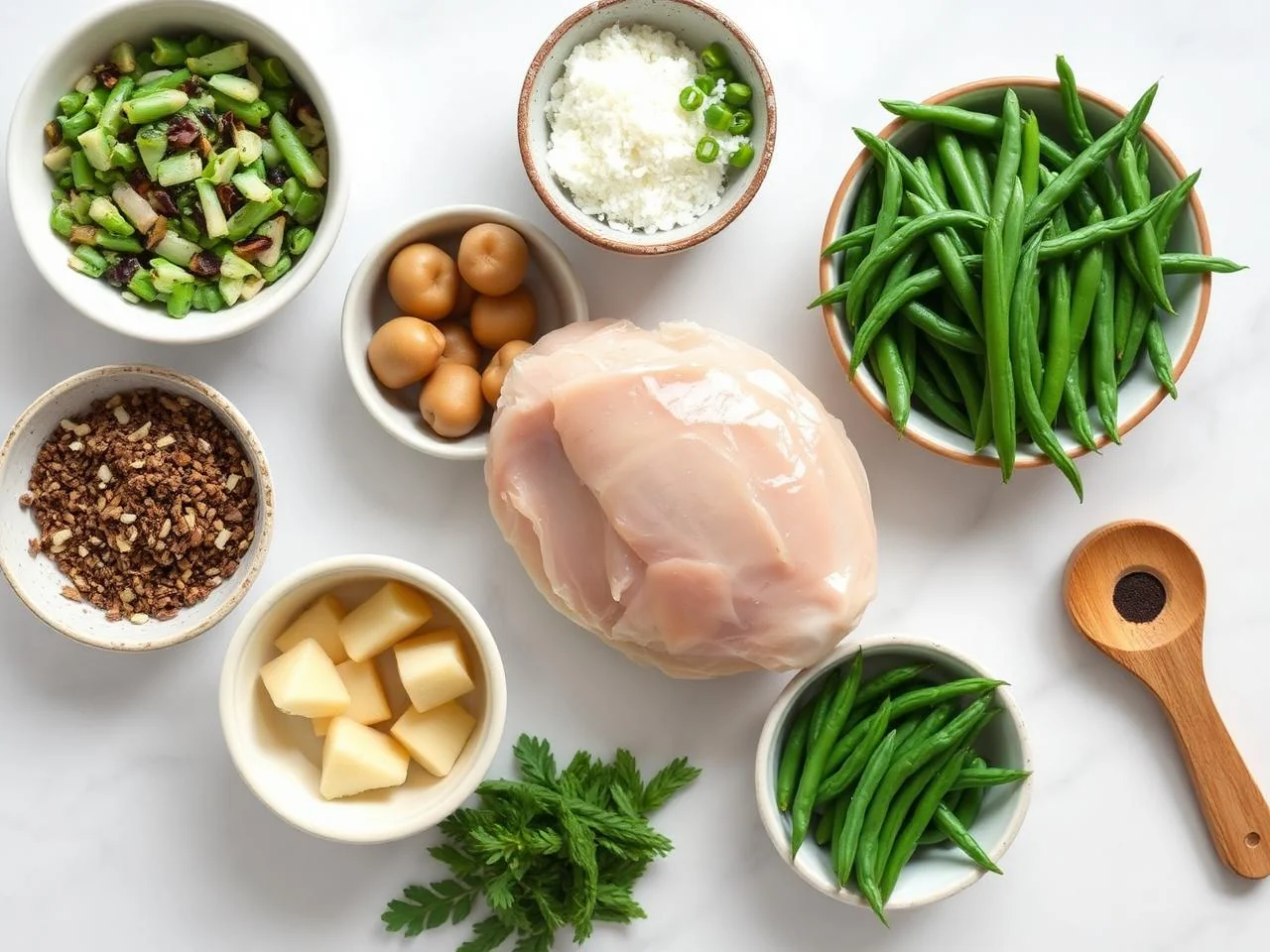 Ingredients for Chicken And Green Bean Casserole