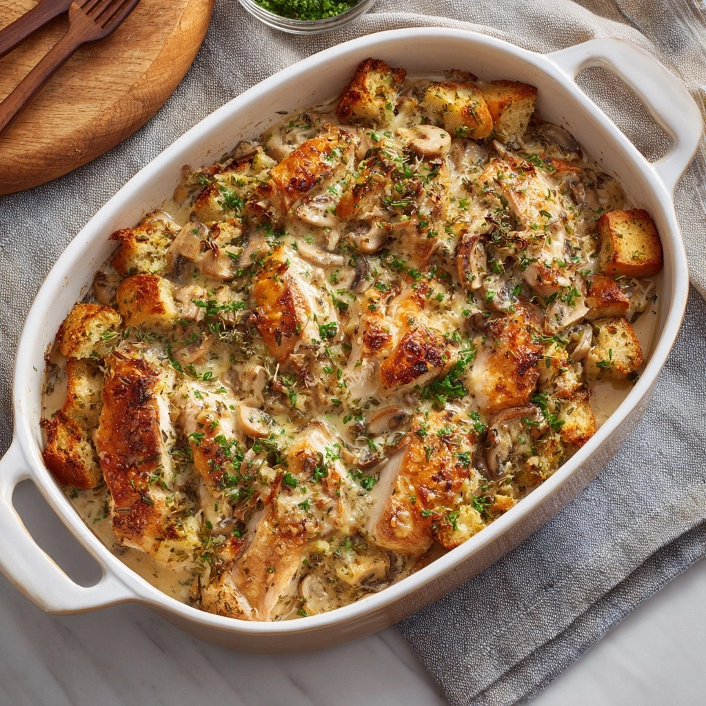 Chicken and Herb Stuffing Bake