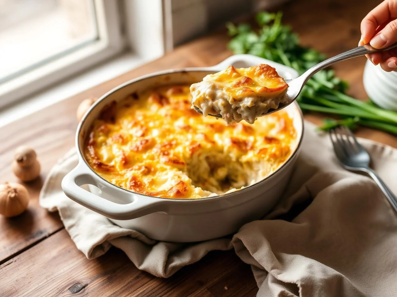 Chicken And Leek Gratin