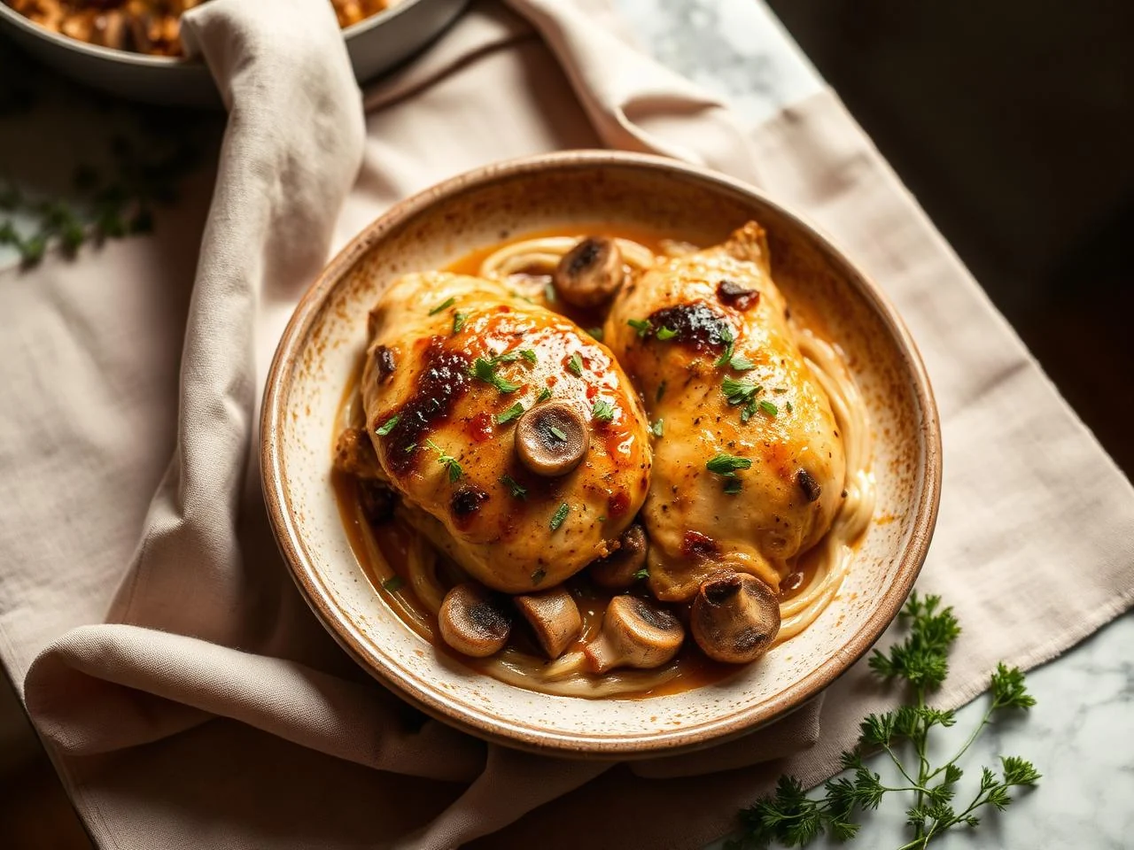 Chicken And Mushroom Bake