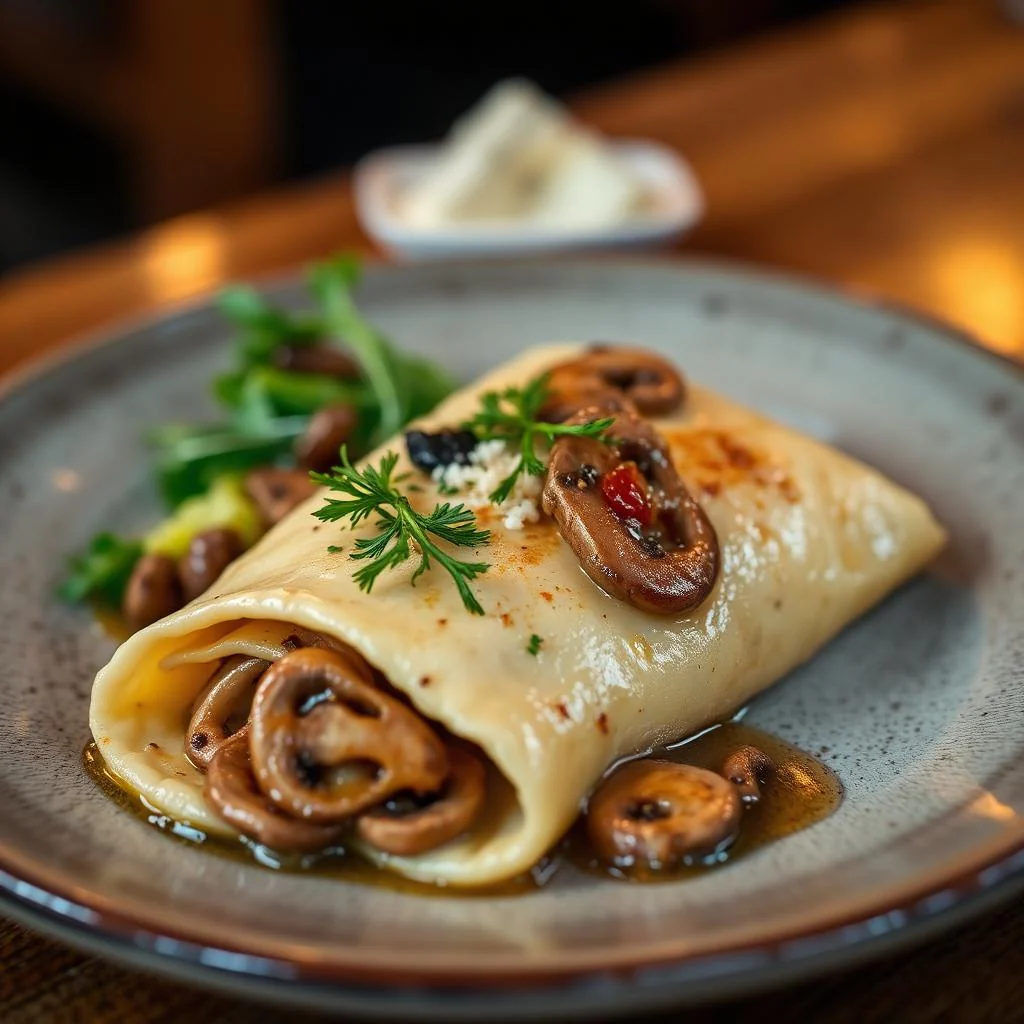 Chicken And Mushroom Crepes