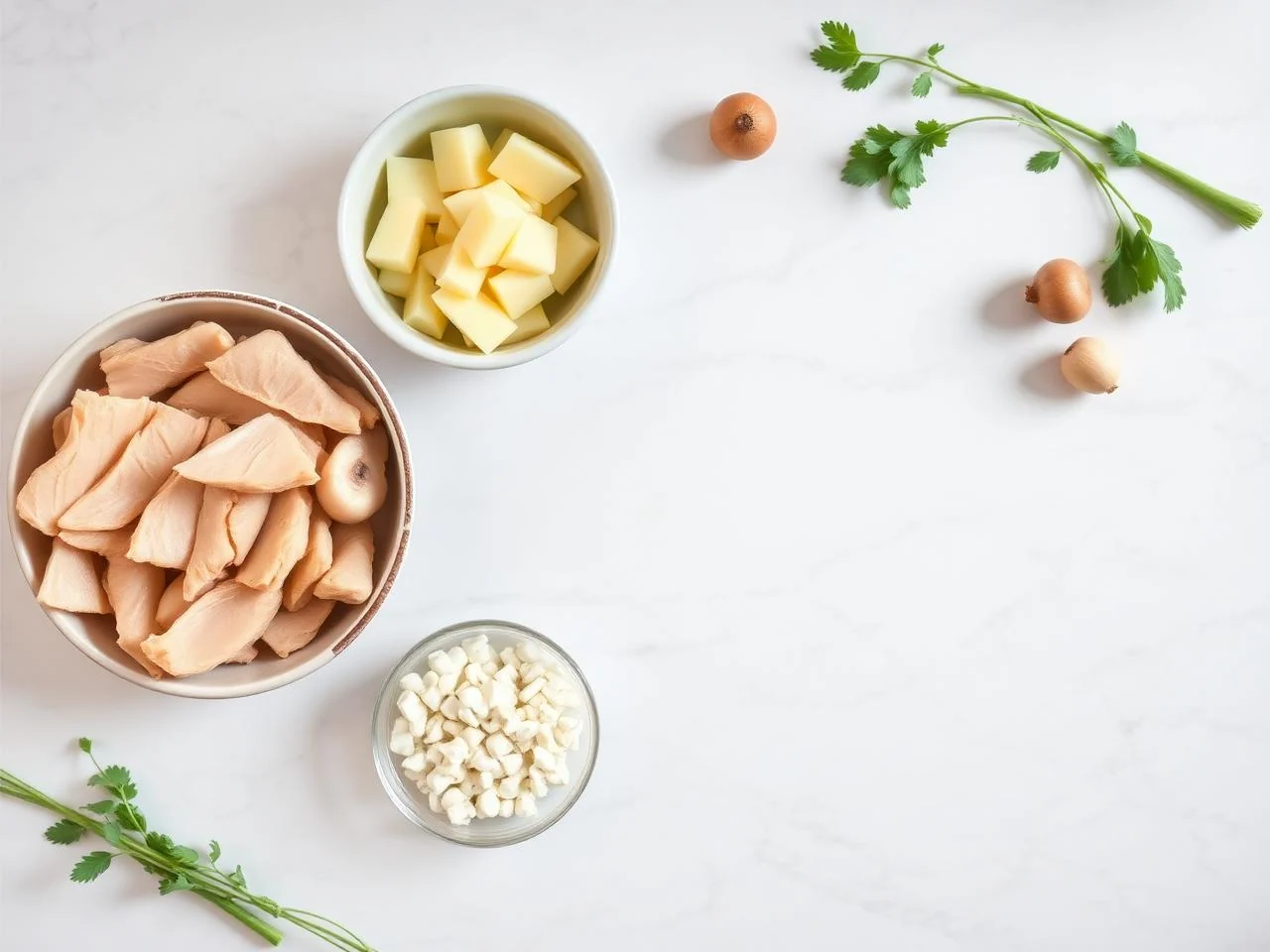 Ingredients for Chicken And Mushroom Crepes