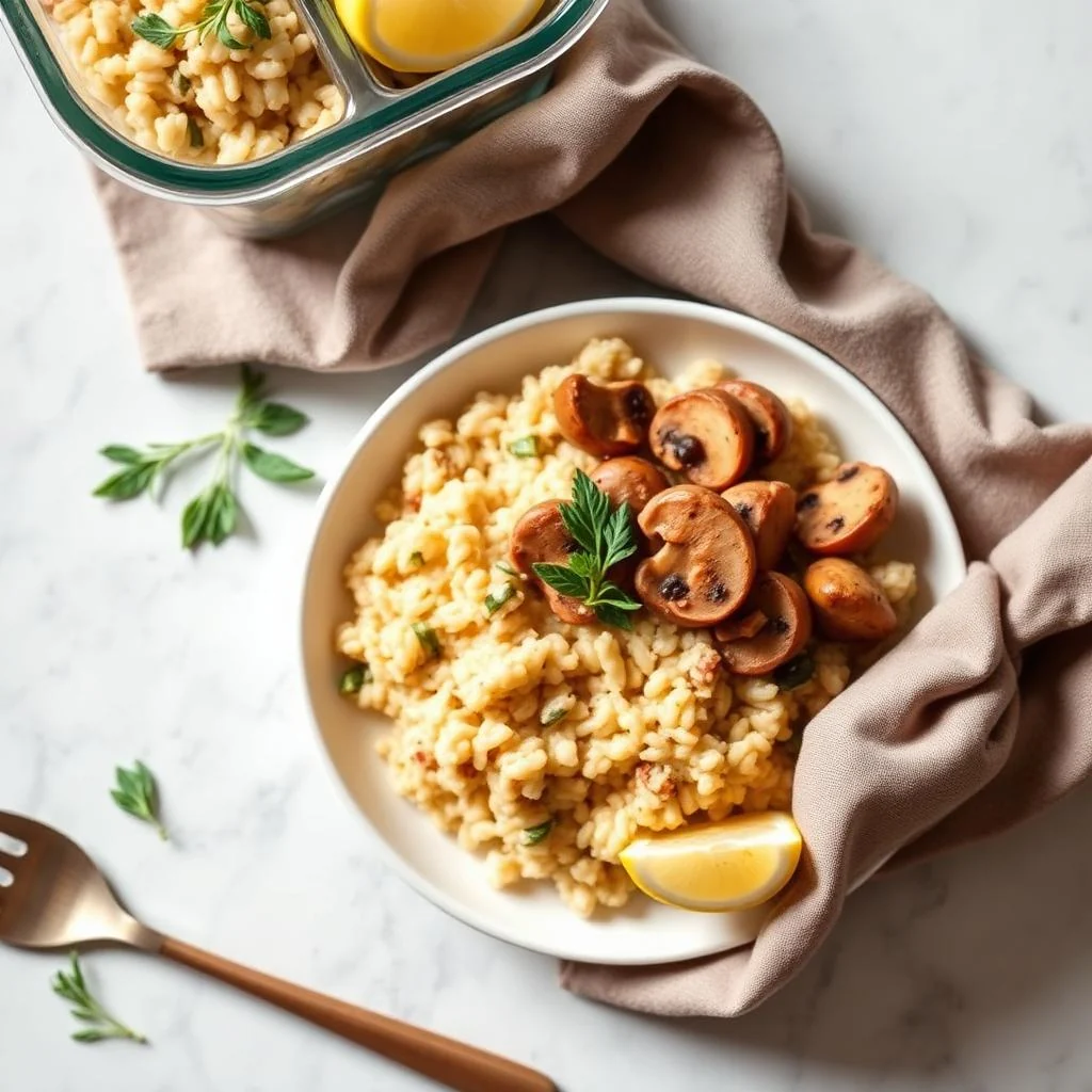 Chicken And Mushroom Risotto Bowl