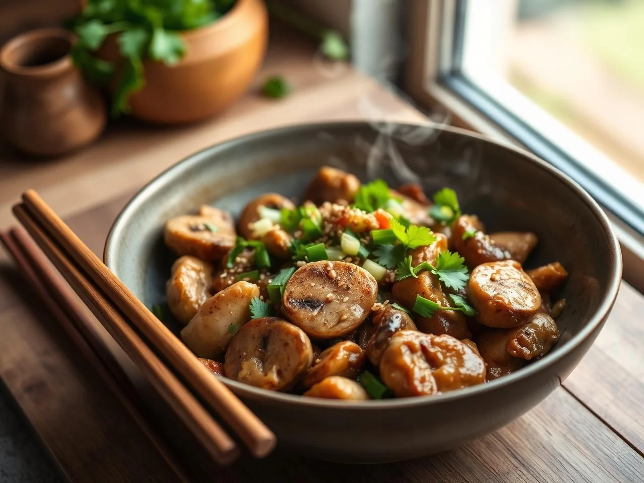 Chicken And Mushroom Stir Fry