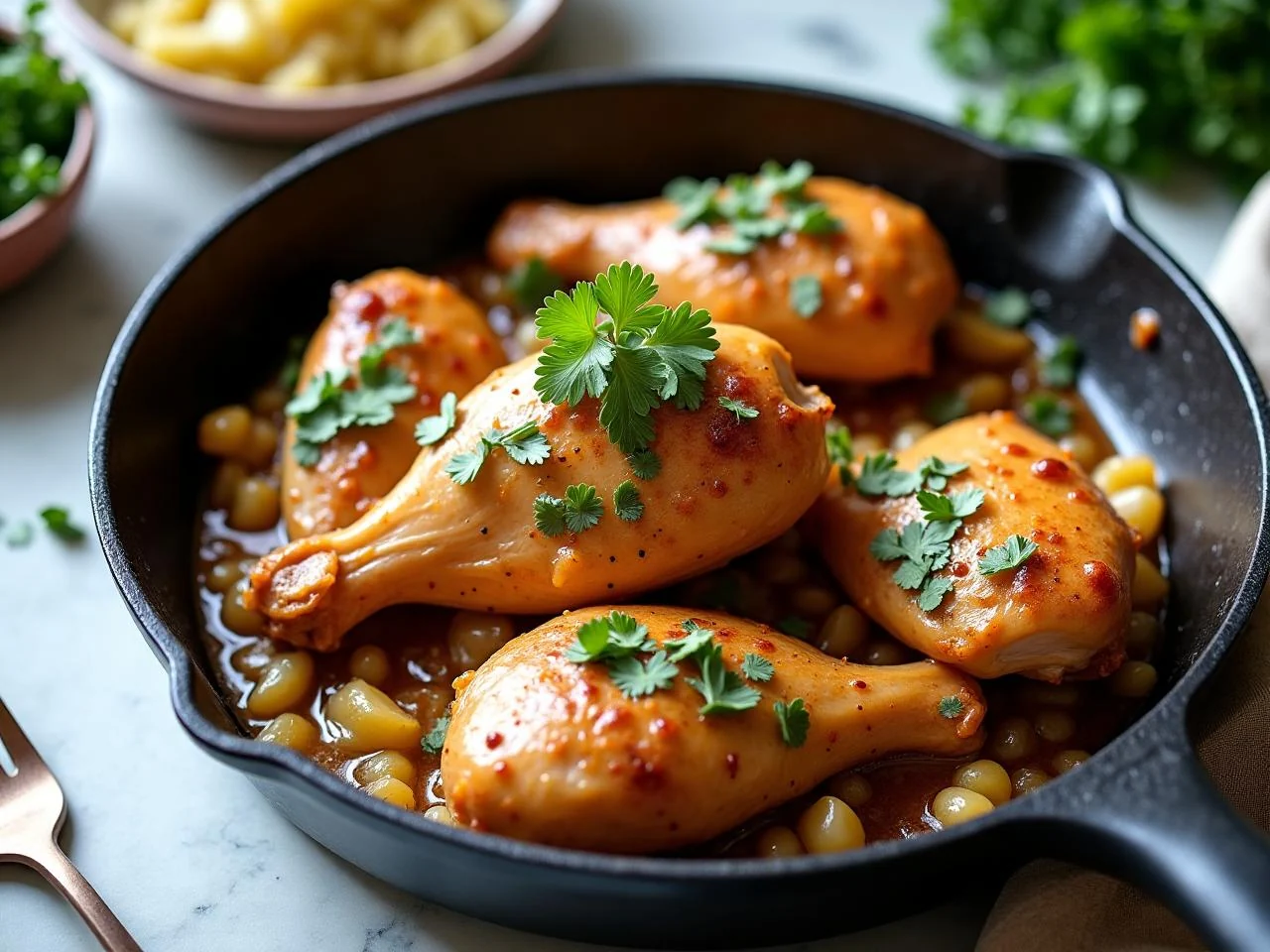 Chicken And Onion Skillet