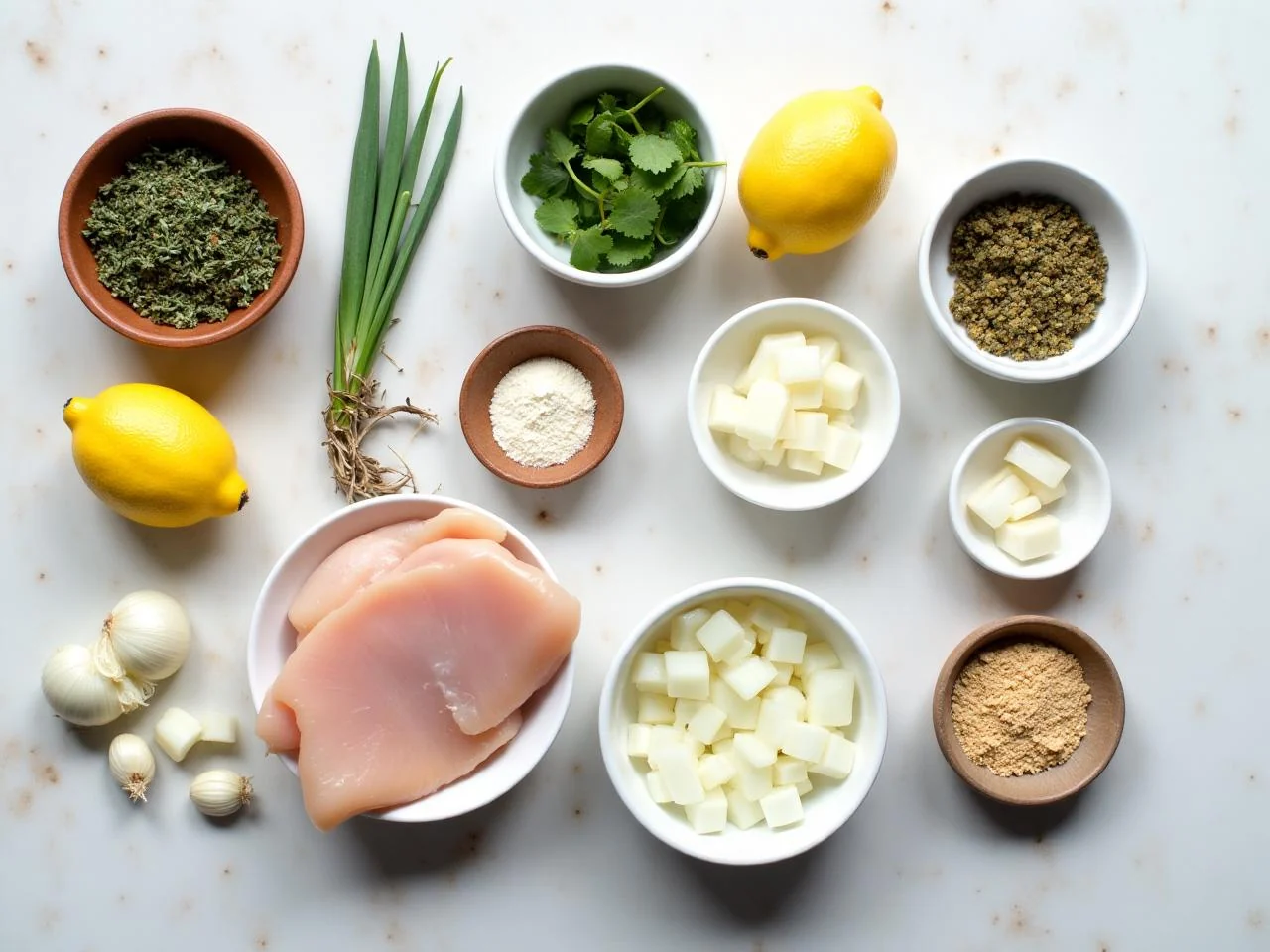 Ingredients for Chicken And Onion Skillet